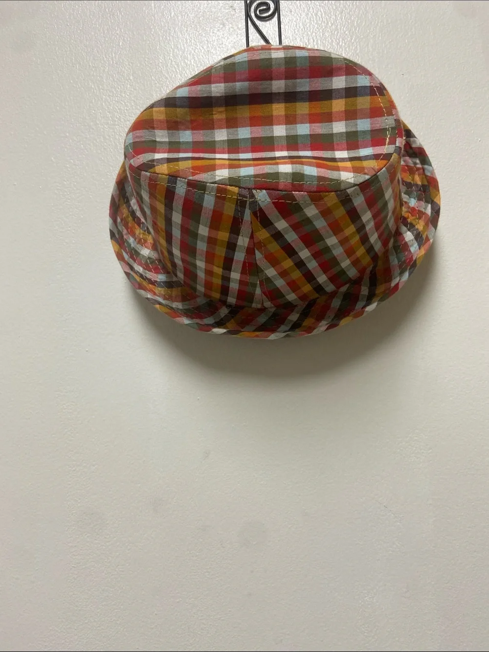 San Diego Hat Company Plaid Newsboy Hat in Red, Yellow, Brown, Blue